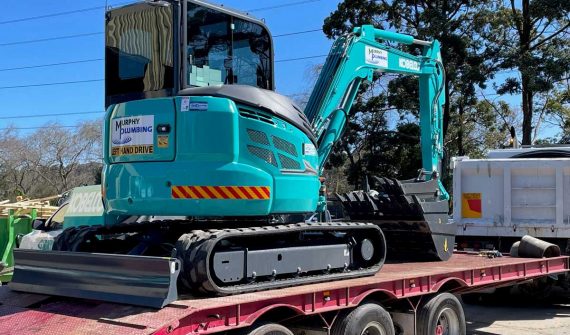 Excavator — Plumbers in Newcastle, NSW