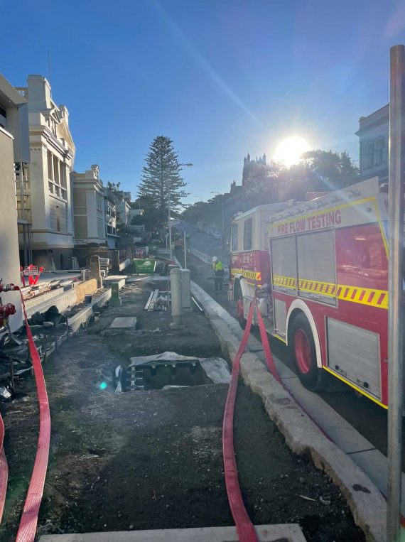 Hydrant Flow Truck — Plumbers in Newcastle, NSW