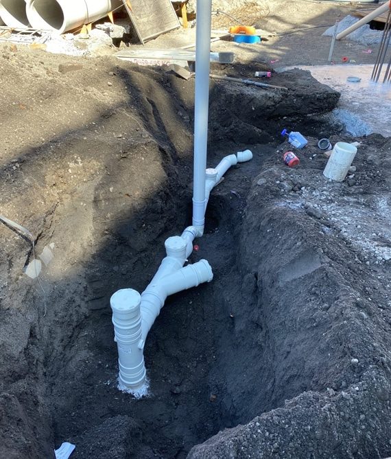 Pipes Installed Underground by our Newcastle plumbing team
