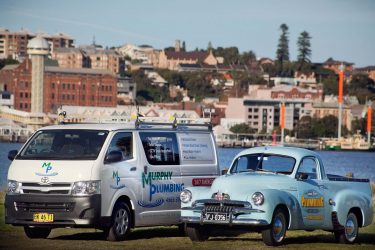 Murphy Plumbing Van and Car — Plumbers in Newcastle, NSW